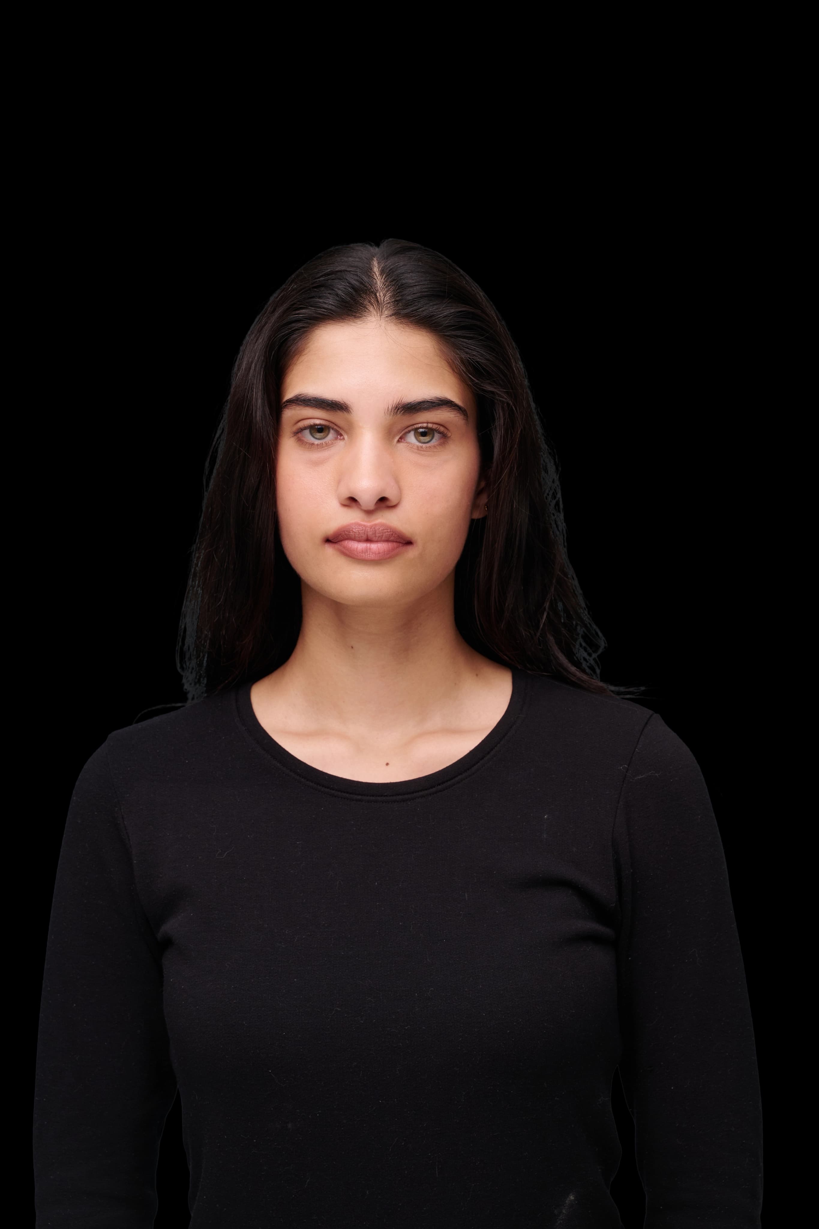Front-facing portrait used for facial analysis
